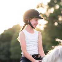 Seamless tank white equestrian horse back riding girls ponies horses girls white