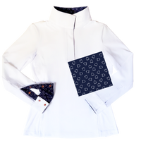 long sleeve equestrian girls show shirt horses