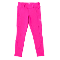 hot pink little girls equestrian riding leggings horse back riding