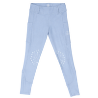 Equestrian Leggings Gray Blue- Morning mist