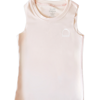 White Sleeveless Seamless Tech Shirt