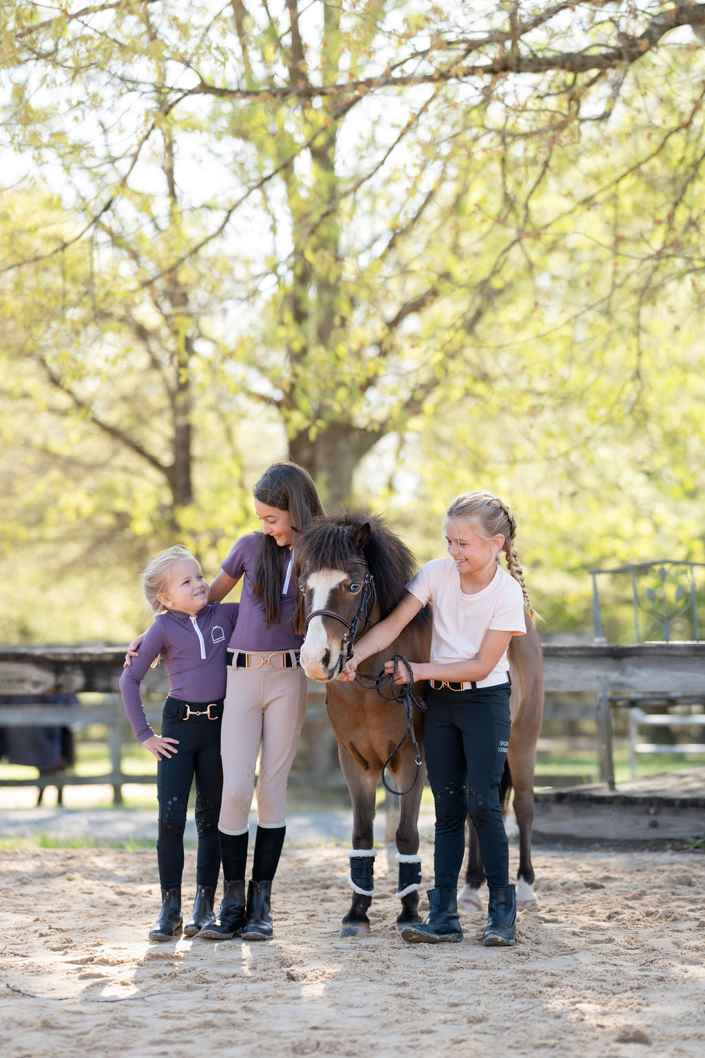 tan leggings girls equestrian horses pony ponies show pants horse show little girl