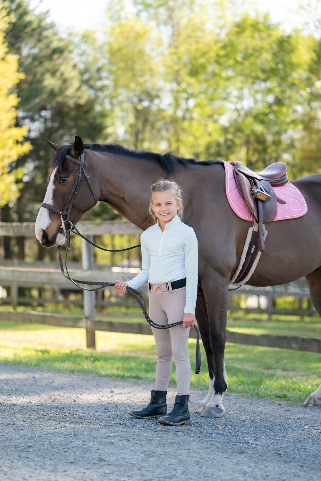 tan leggings girls equestrian horses pony ponies show pants horse show little girl