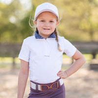 Show Shirt Short Stirrup Equestrian for young riders and girls