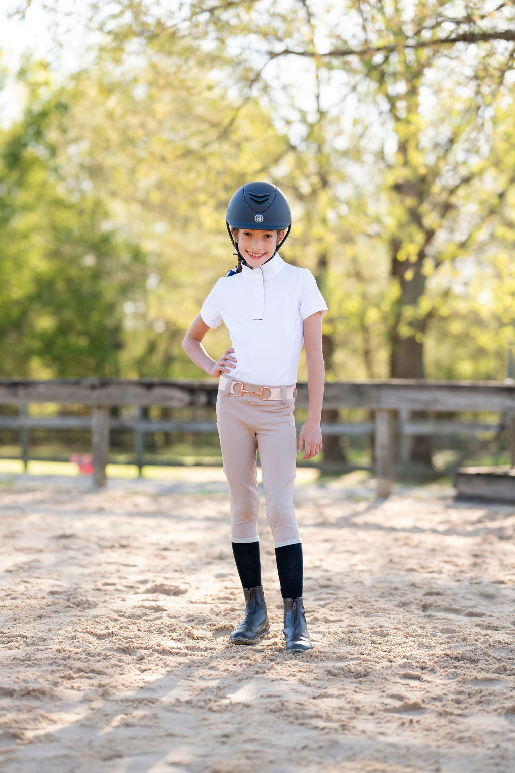 tan leggings girls equestrian horses pony ponies show pants horse show little girl