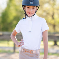 Show Shirt Short Stirrup Equestrian for young riders and girls