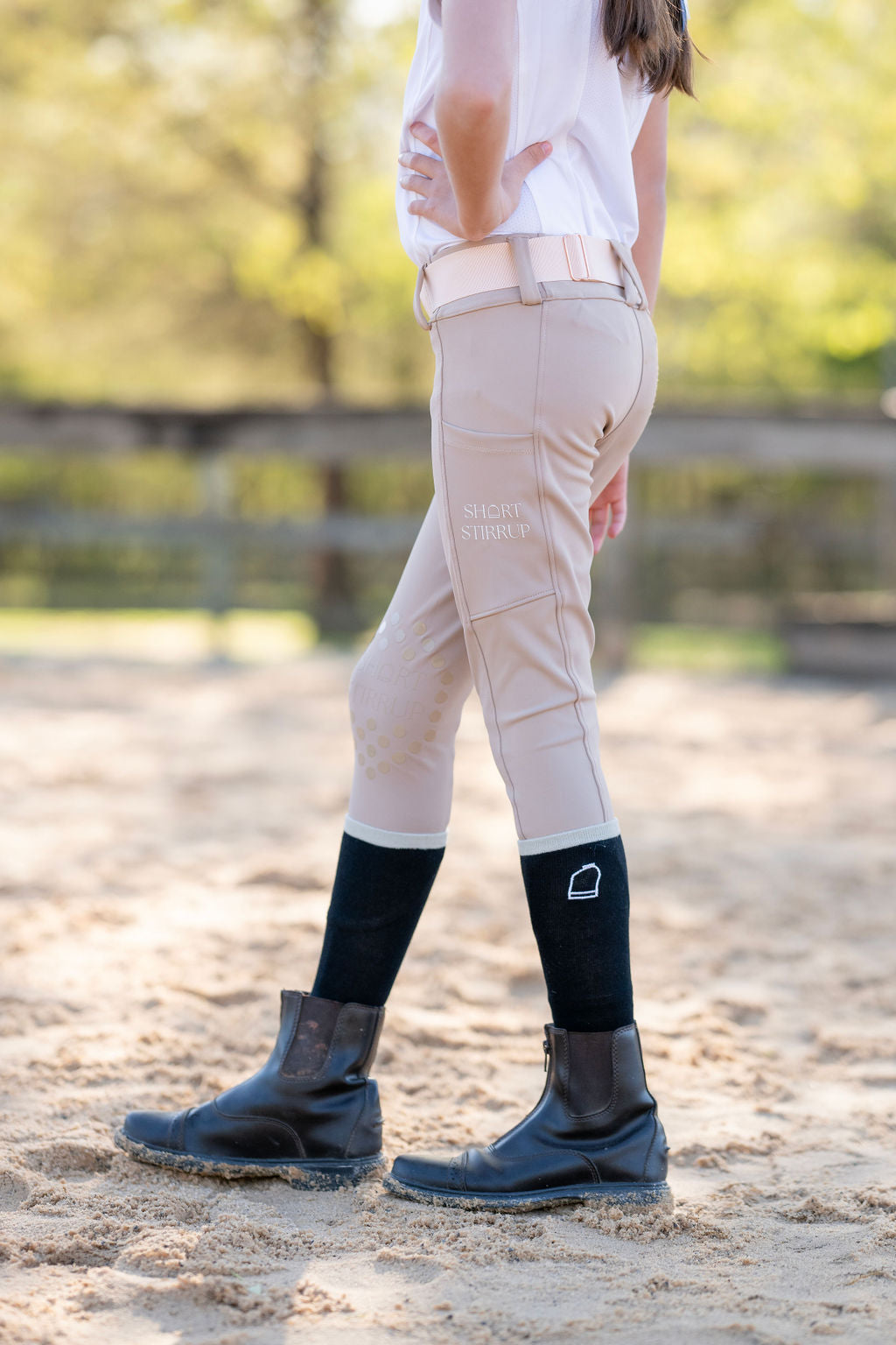 tan leggings girls equestrian horses pony ponies show pants horse show little girl