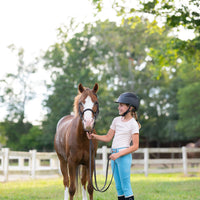 pale pink equestrian shirt for little girls seamless comfortable summer spring girls horse pony ponies horseback riding