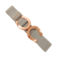 Stone gray brown rose gold horseshoe belt equestrian horse back riding little girls adjustable stretchy