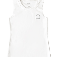 White Sleeveless Seamless Tech Shirt