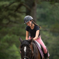 Little Girl's Rose Pink leggings Equestrian, young rider pony horses little comfy hunter jumper Short Stirrup Equestrian