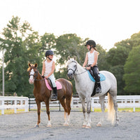 Seamless tank top white equestrian horse back riding girls ponies horses girls white