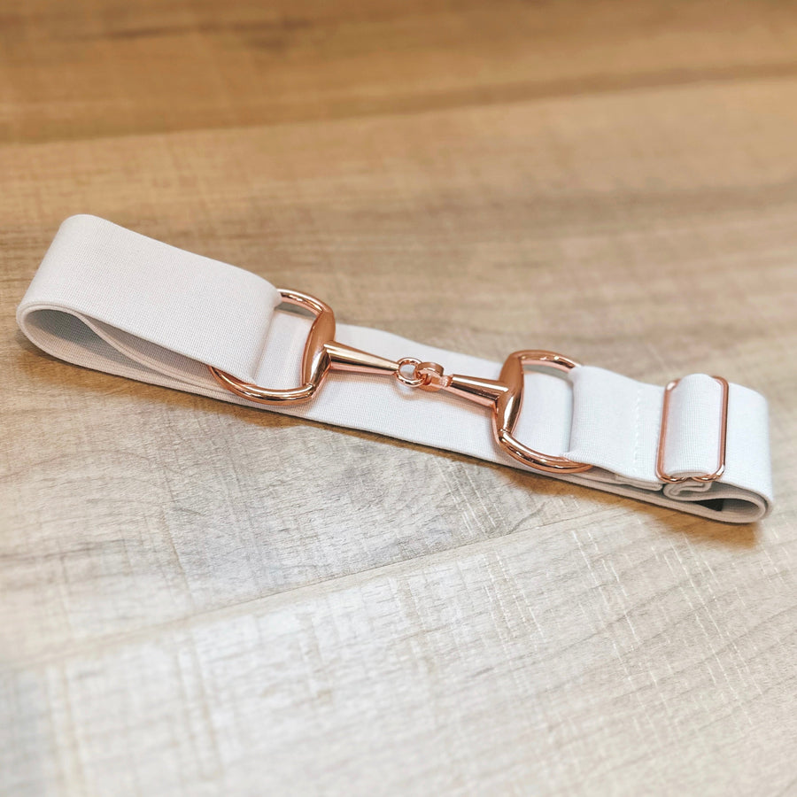 Rose gold equestrian bit belt short stirrup for children and kids