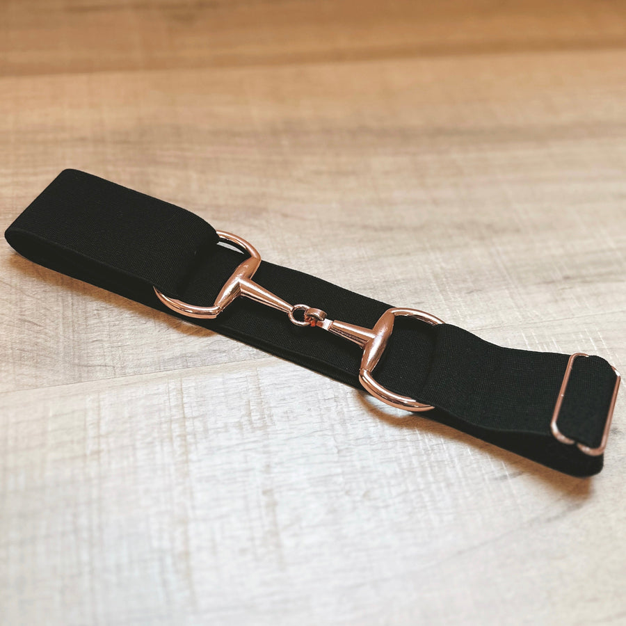 Rose gold equestrian bit belt short stirrup for children and kids