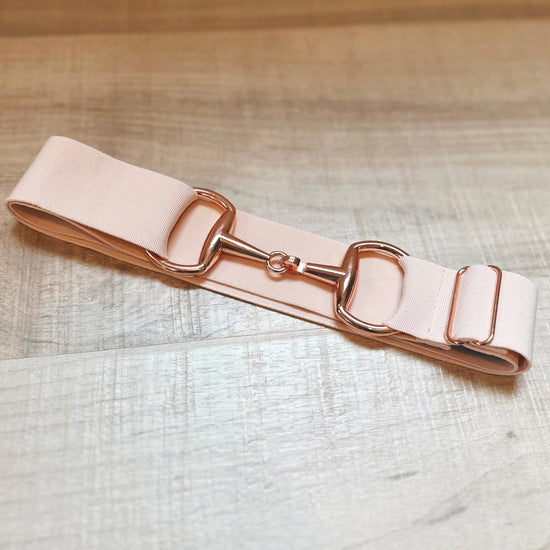 Rose gold equestrian bit belt short stirrup for children and kids