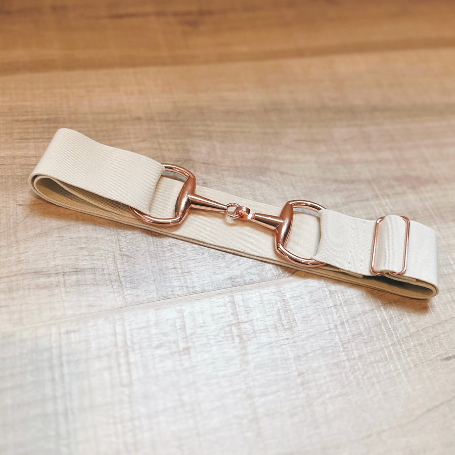 Rose gold equestrian bit belt short stirrup for children and kids