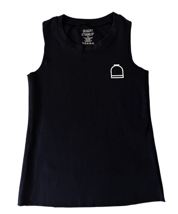 Black Sleeveless Seamless Tech Shirt