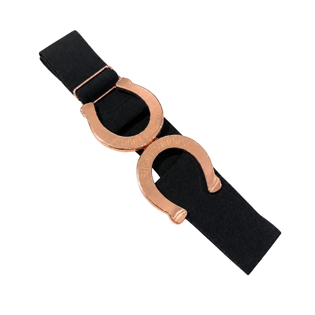 Black rose gold horseshoe belt equestrian horse back riding little girls adjustable stretchy