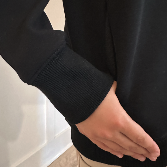 Little girl Equestrian Young Rider Black Sweatshirt Pullover Winter Embroidered