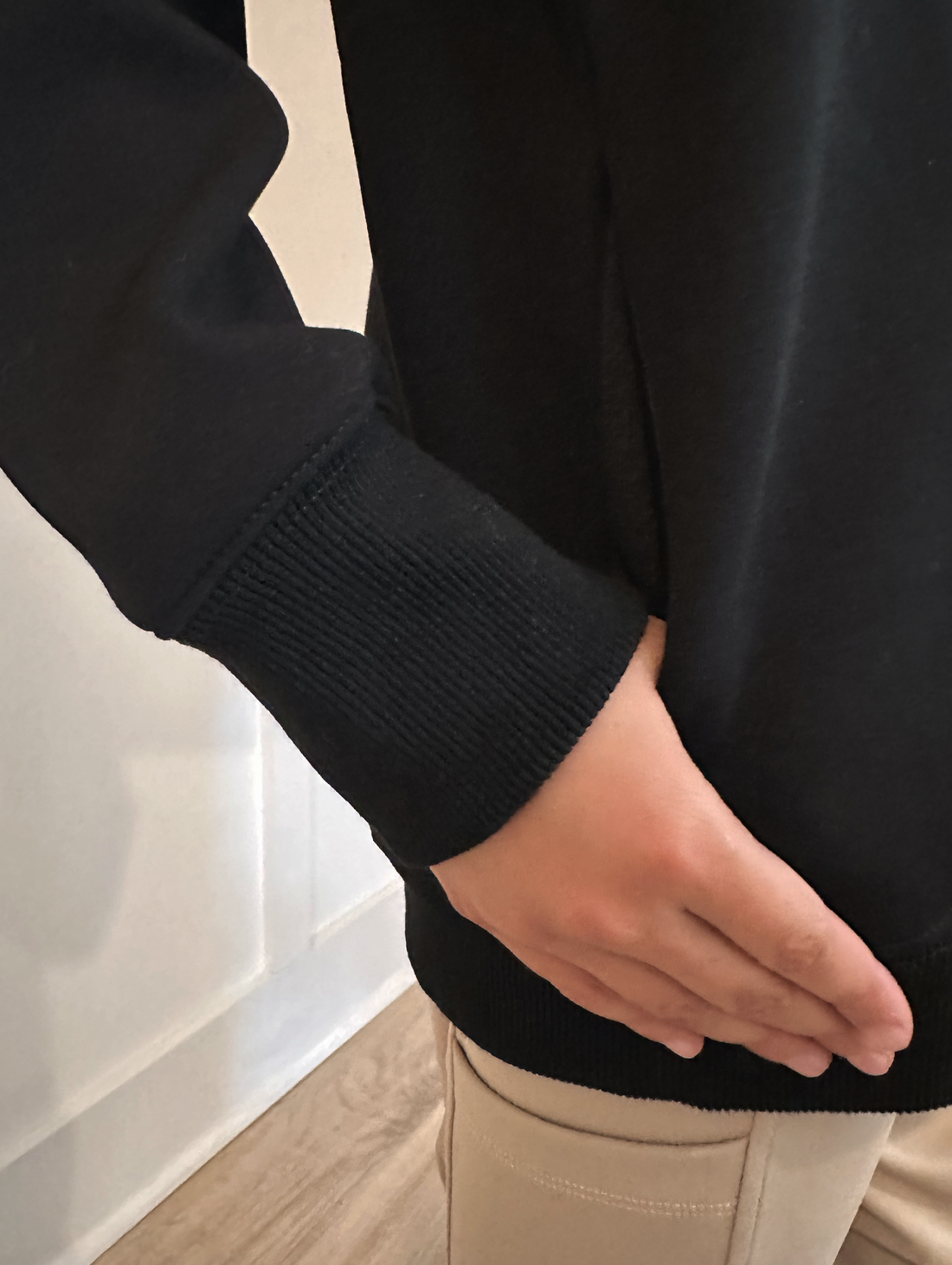 Little girl Equestrian Young Rider Black Sweatshirt Pullover Winter Embroidered