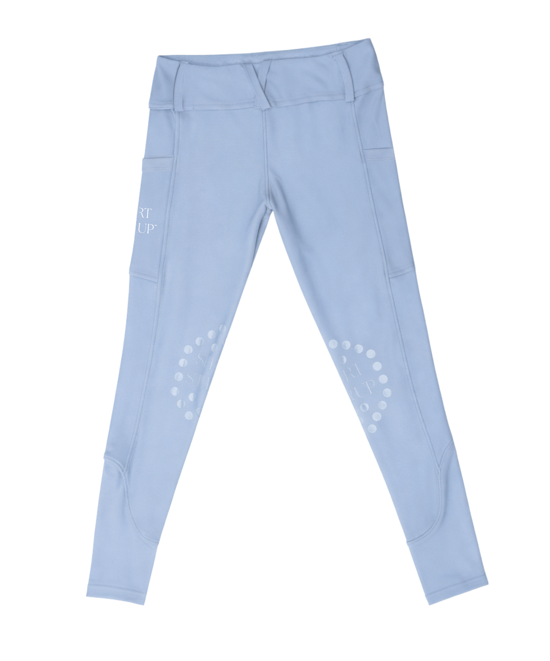 Equestrian Leggings Gray Blue- Morning mist_back view
