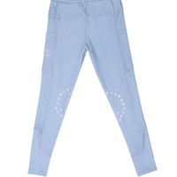 Equestrian Leggings Gray Blue- Morning mist_back view