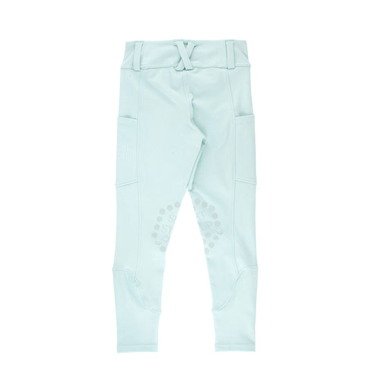 childrens girls horseback riding equestrian leggings with belt loops and knee grips comfy