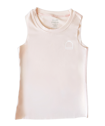 Pale Pink Sleeveless Seamless Tech Shirt