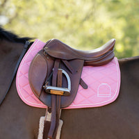 Rose pink saddle pad for horses equestrian young rider little girls pony and horse ponies