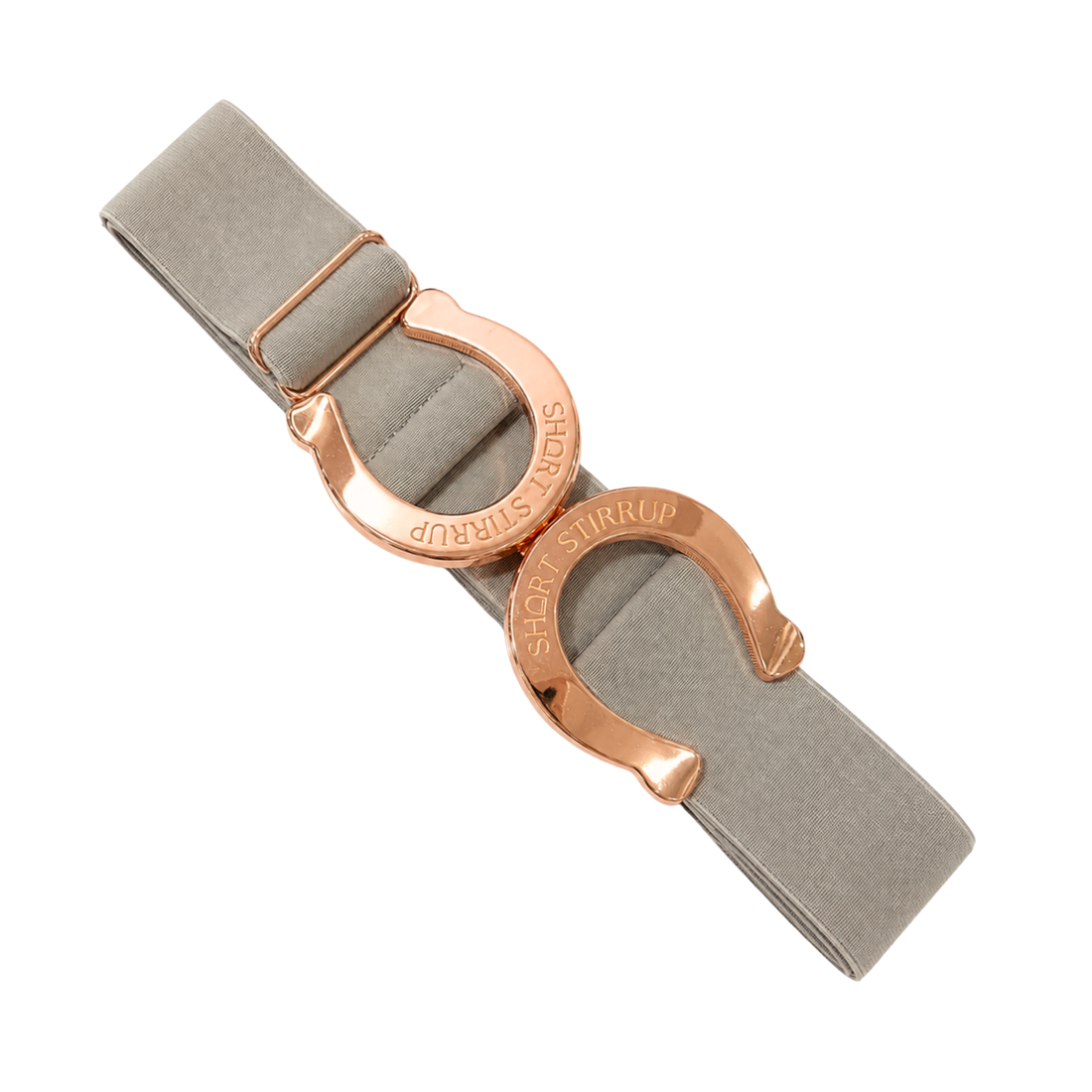 Stone gray brown rose gold horseshoe belt equestrian horse back riding little girls adjustable stretchy