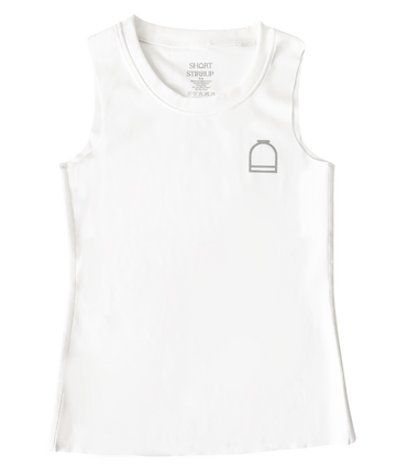 White Sleeveless Seamless Tech Shirt